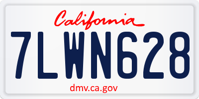 CA license plate 7LWN628