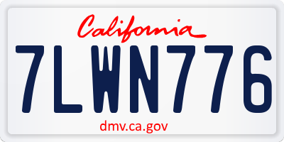 CA license plate 7LWN776
