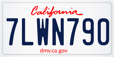 CA license plate 7LWN790
