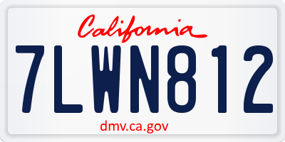CA license plate 7LWN812