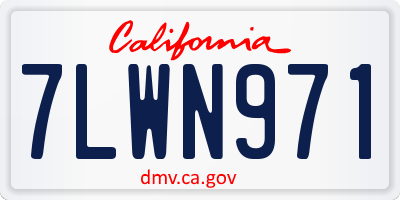 CA license plate 7LWN971