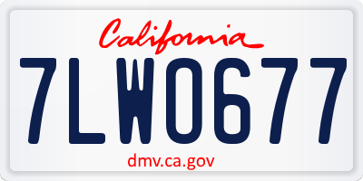 CA license plate 7LWO677