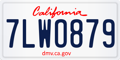 CA license plate 7LWO879