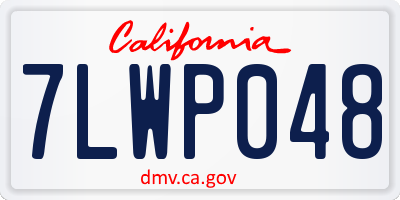 CA license plate 7LWP048