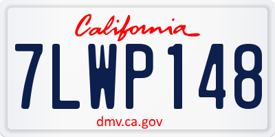 CA license plate 7LWP148
