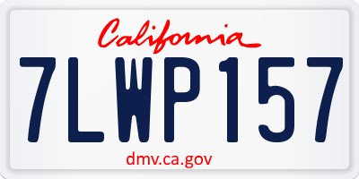 CA license plate 7LWP157