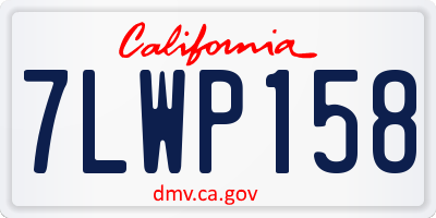CA license plate 7LWP158