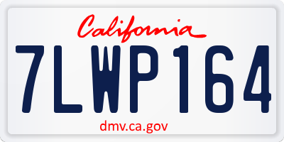 CA license plate 7LWP164