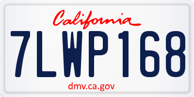 CA license plate 7LWP168
