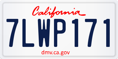 CA license plate 7LWP171
