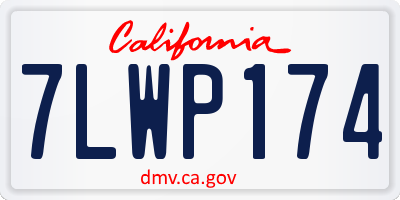 CA license plate 7LWP174