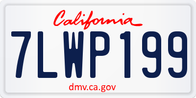 CA license plate 7LWP199