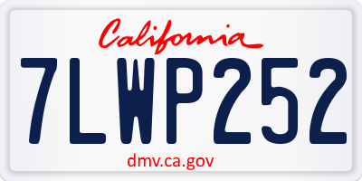 CA license plate 7LWP252
