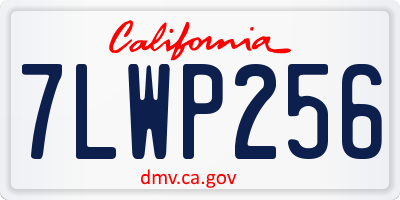 CA license plate 7LWP256