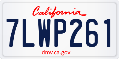 CA license plate 7LWP261