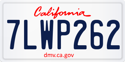 CA license plate 7LWP262