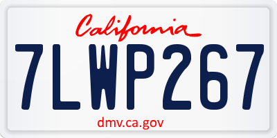 CA license plate 7LWP267