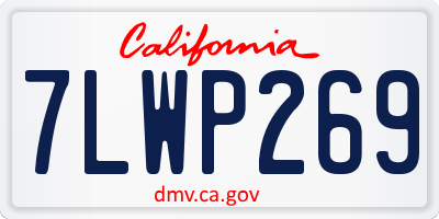 CA license plate 7LWP269