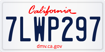 CA license plate 7LWP297
