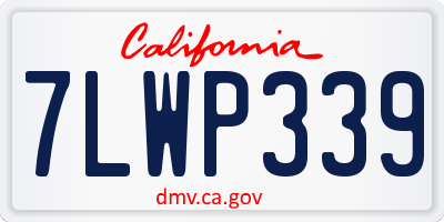 CA license plate 7LWP339