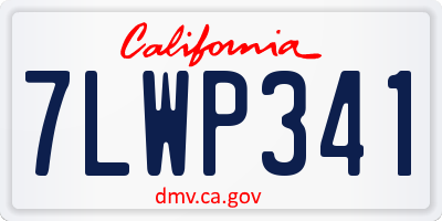 CA license plate 7LWP341