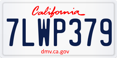 CA license plate 7LWP379