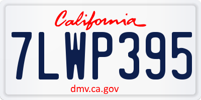 CA license plate 7LWP395