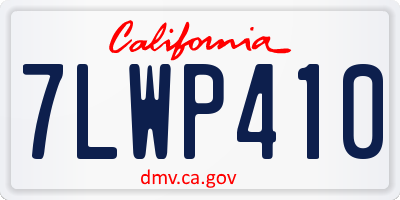 CA license plate 7LWP410
