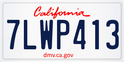 CA license plate 7LWP413