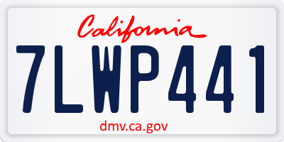 CA license plate 7LWP441
