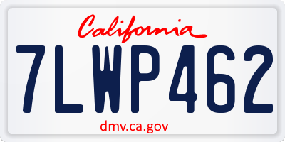 CA license plate 7LWP462