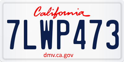 CA license plate 7LWP473