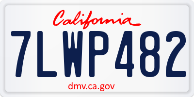 CA license plate 7LWP482
