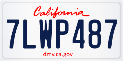 CA license plate 7LWP487