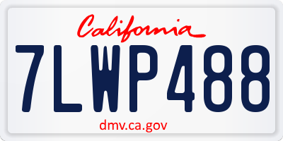 CA license plate 7LWP488