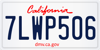 CA license plate 7LWP506
