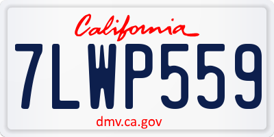 CA license plate 7LWP559