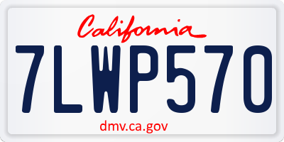 CA license plate 7LWP570