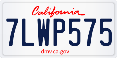 CA license plate 7LWP575