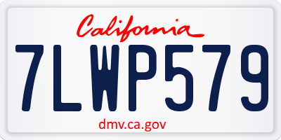 CA license plate 7LWP579