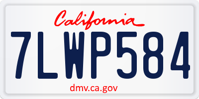 CA license plate 7LWP584