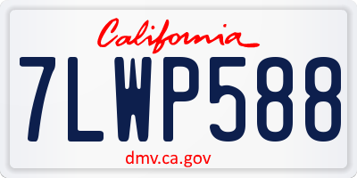 CA license plate 7LWP588