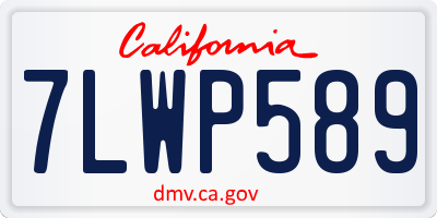 CA license plate 7LWP589