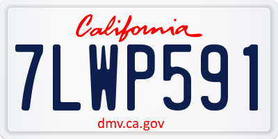 CA license plate 7LWP591