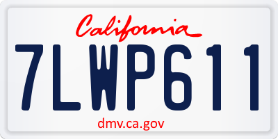 CA license plate 7LWP611
