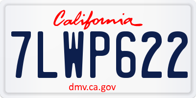 CA license plate 7LWP622