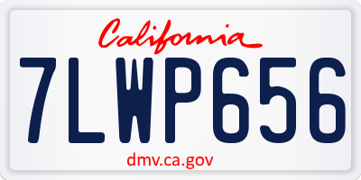 CA license plate 7LWP656