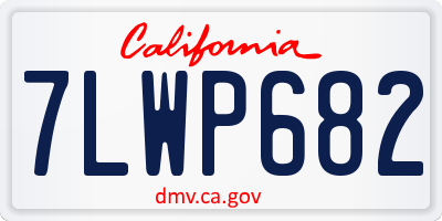CA license plate 7LWP682