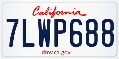 CA license plate 7LWP688