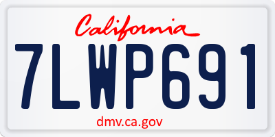 CA license plate 7LWP691